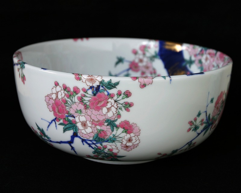 丼型手洗い鉢　金彩桜絵画像